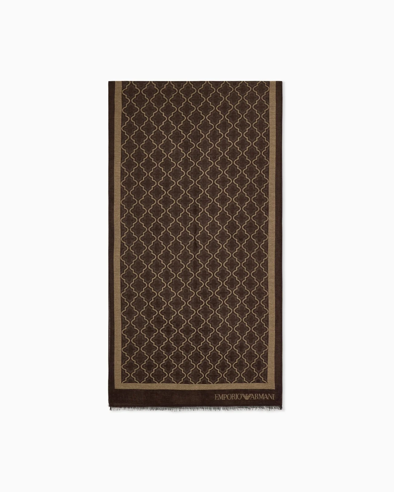 STOLE IN VISCOSE AND MODAL WITH A GEOMETRIC PATTERN - 1