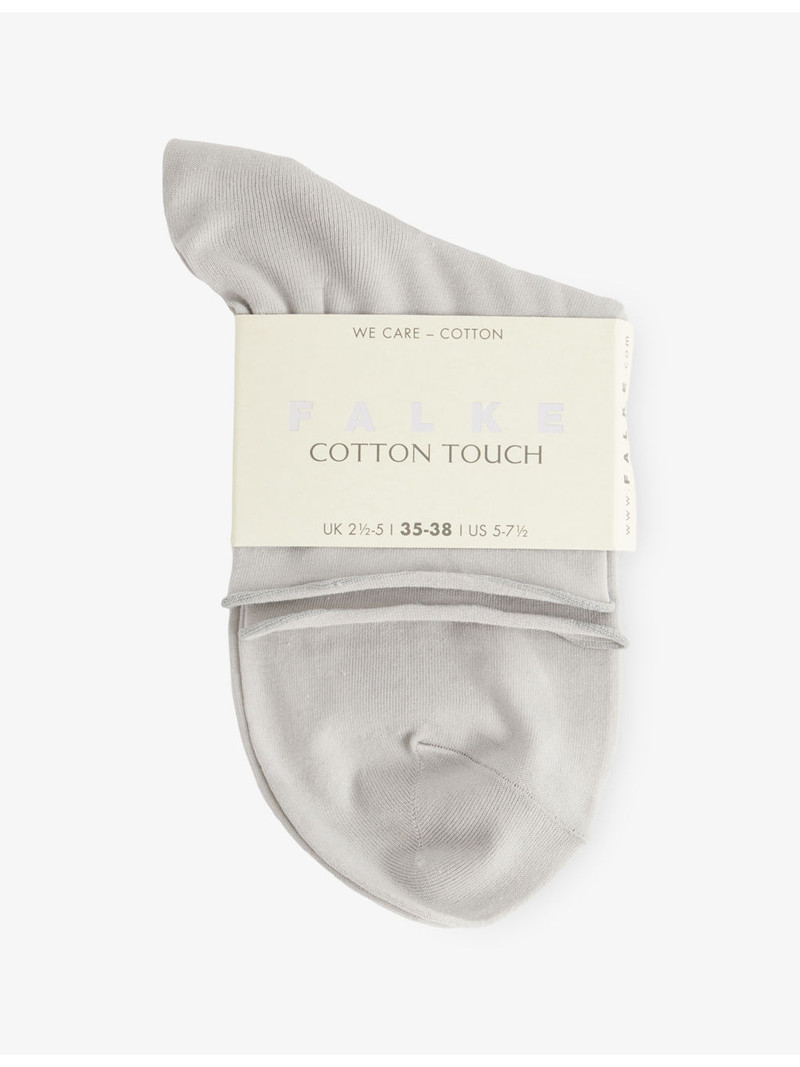 Cotton Touch rolled-cuff stretch-cotton-blend socks 1