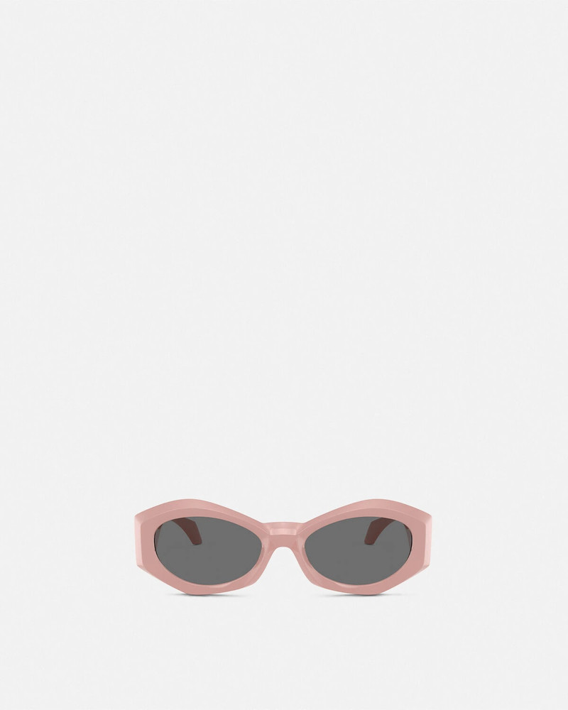 VERSACE Medusa Plaque Geometric Sunglasses outlook