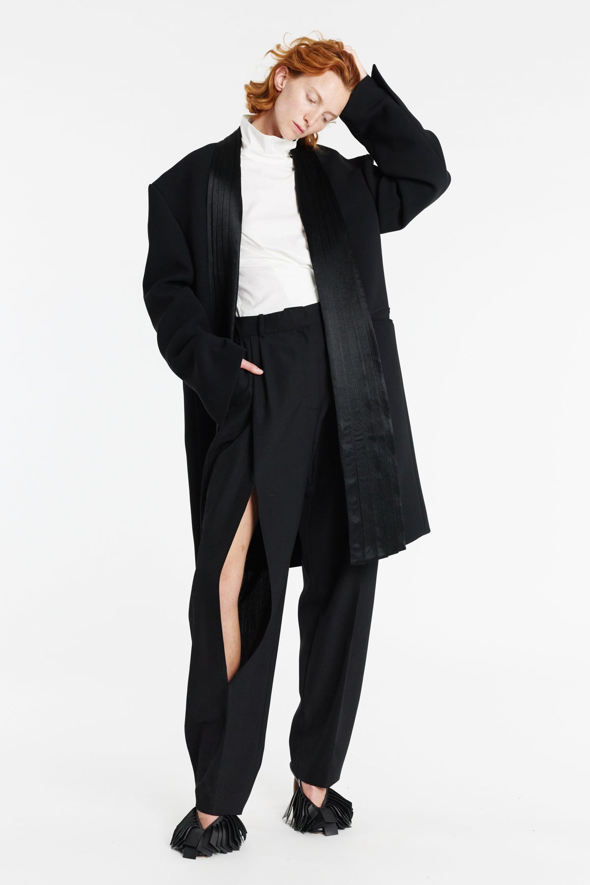 CUMMERBUND COLLAR TUXEDO JACKET BLACK - 5