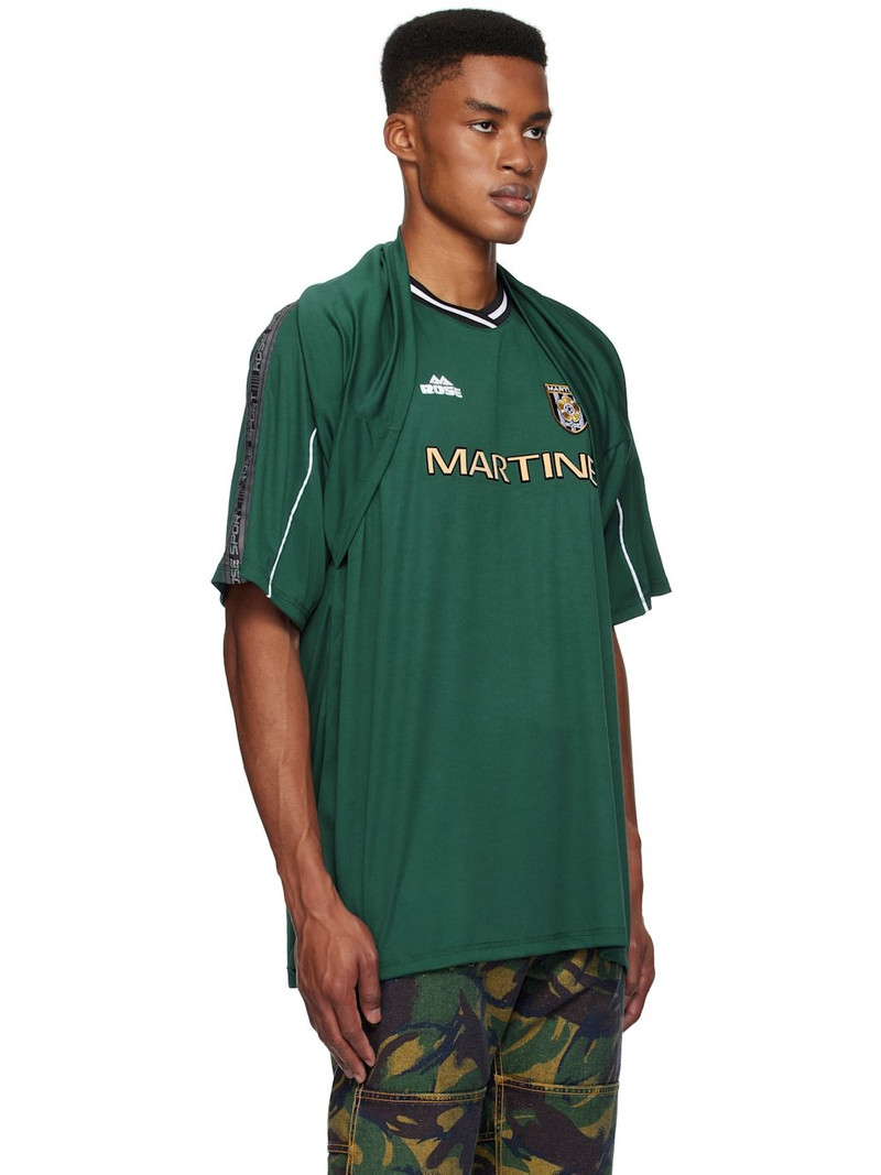 Martine Rose Green Celebration Football T-shirt outlook