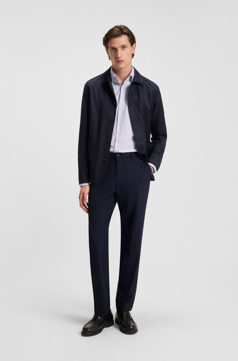 BOSS SLIM-FIT STRIPED SHIRT IN PERFORMANCE-STRETCH FABRIC outlook