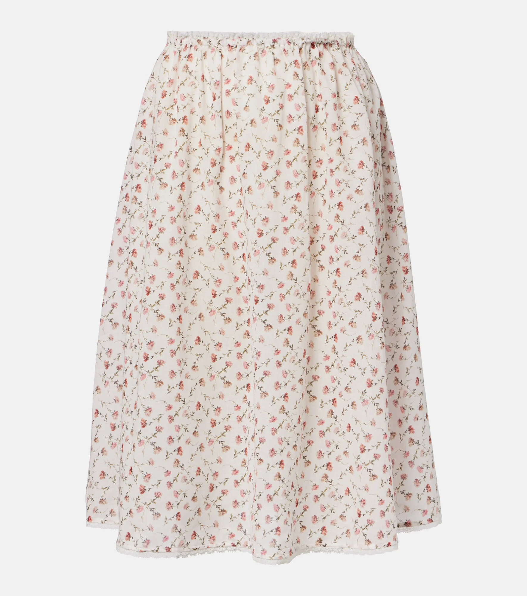 Charlotte floral cotton midi skirt - 1
