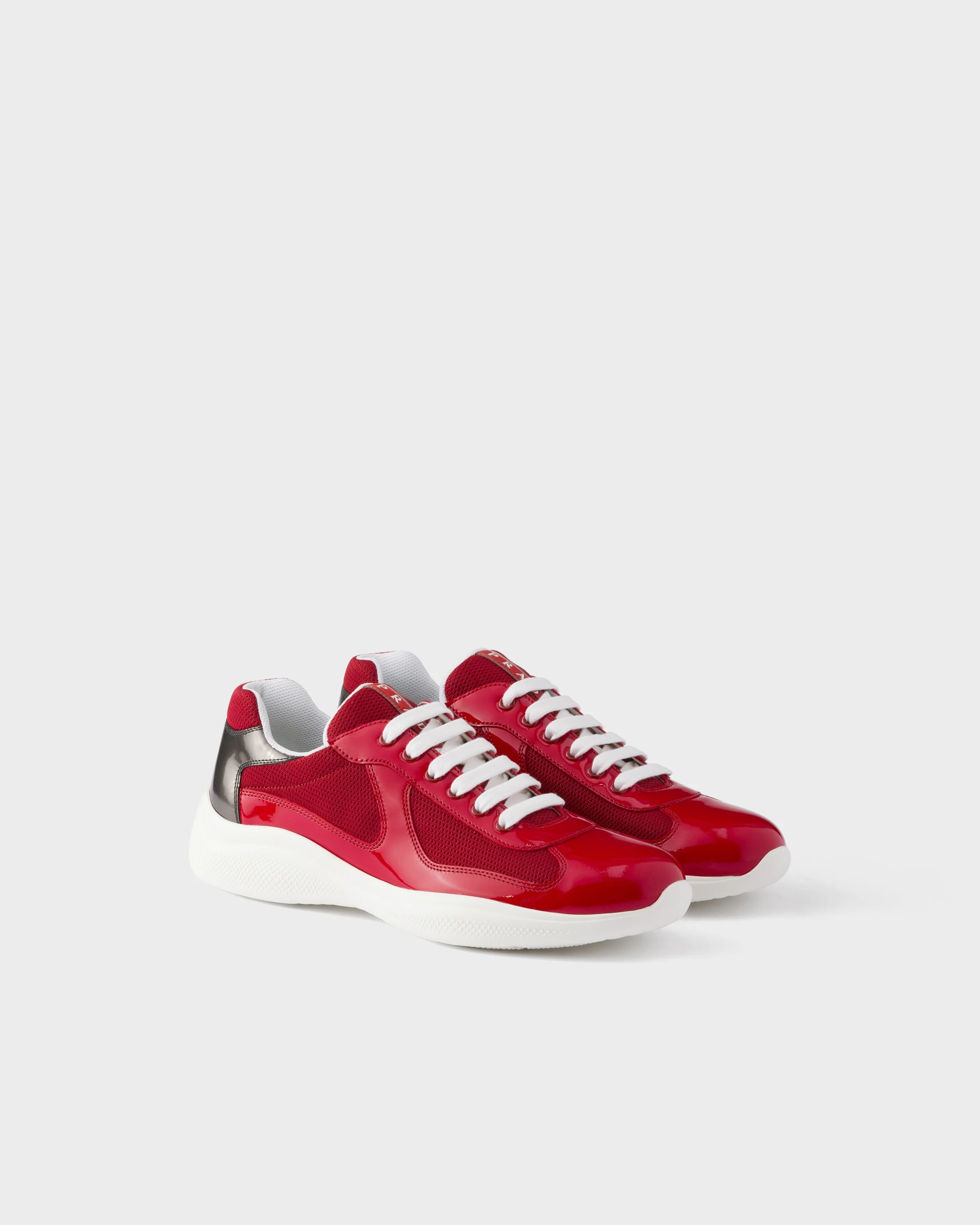 Patent leather and technical fabric Prada America's Cup sneakers - 1
