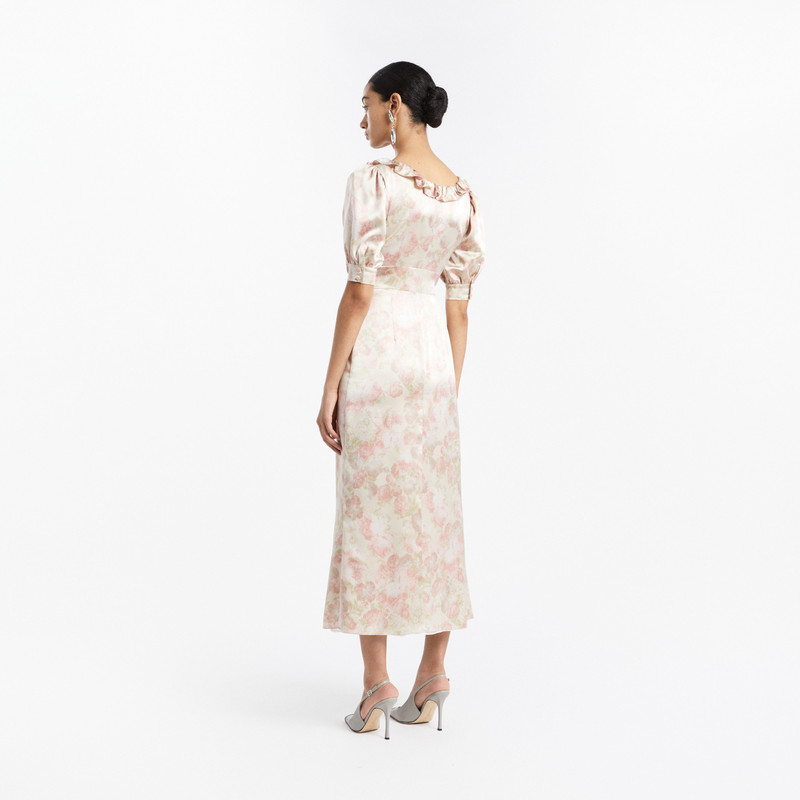 Alessandra Rich SILK SATIN MIDI DRESS outlook