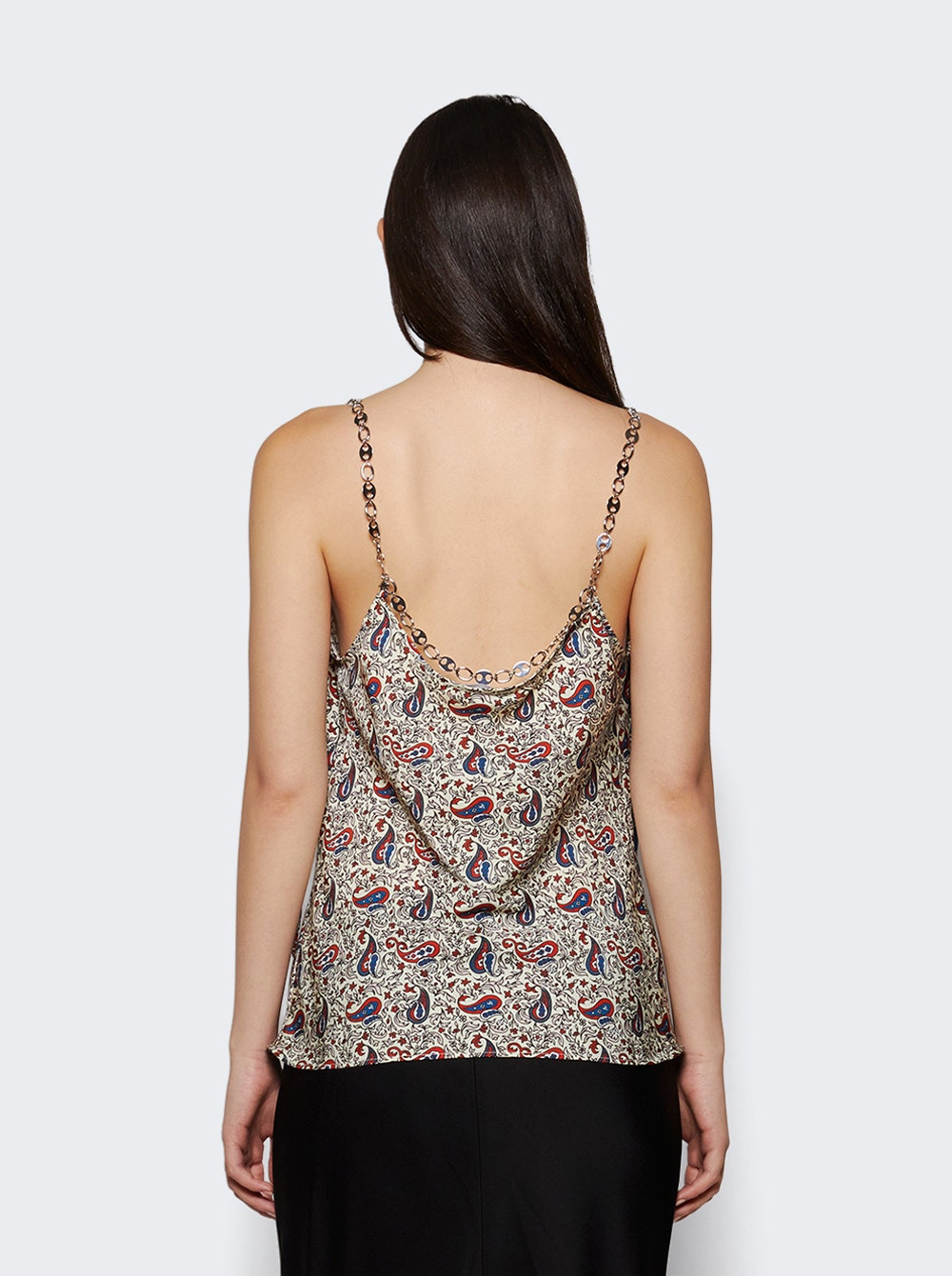Satin Tank Top Paisley Bandana Print - 4
