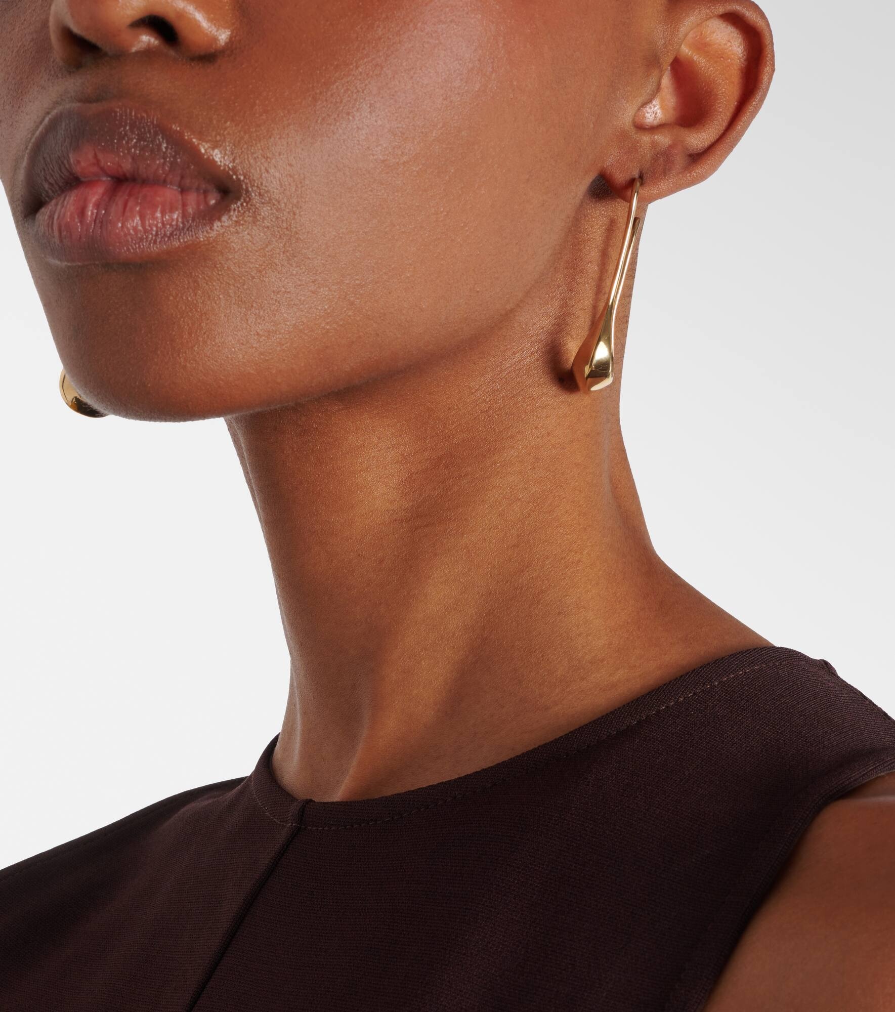 Drop gold-plated earrings - 6