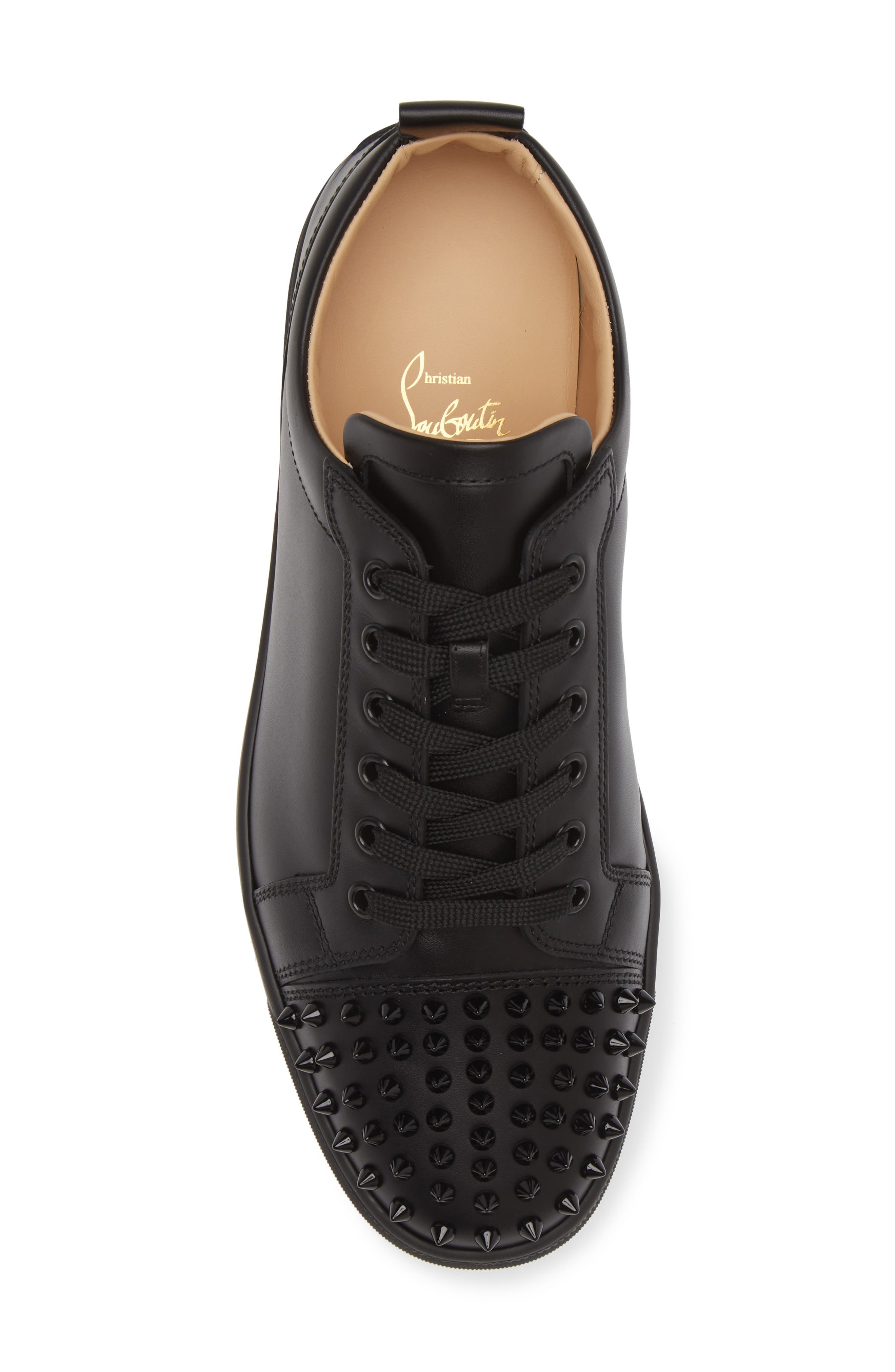 Christian Louboutin Louis Junior Spikes Sneaker in Cm53 Black/black at Nordstrom - 5