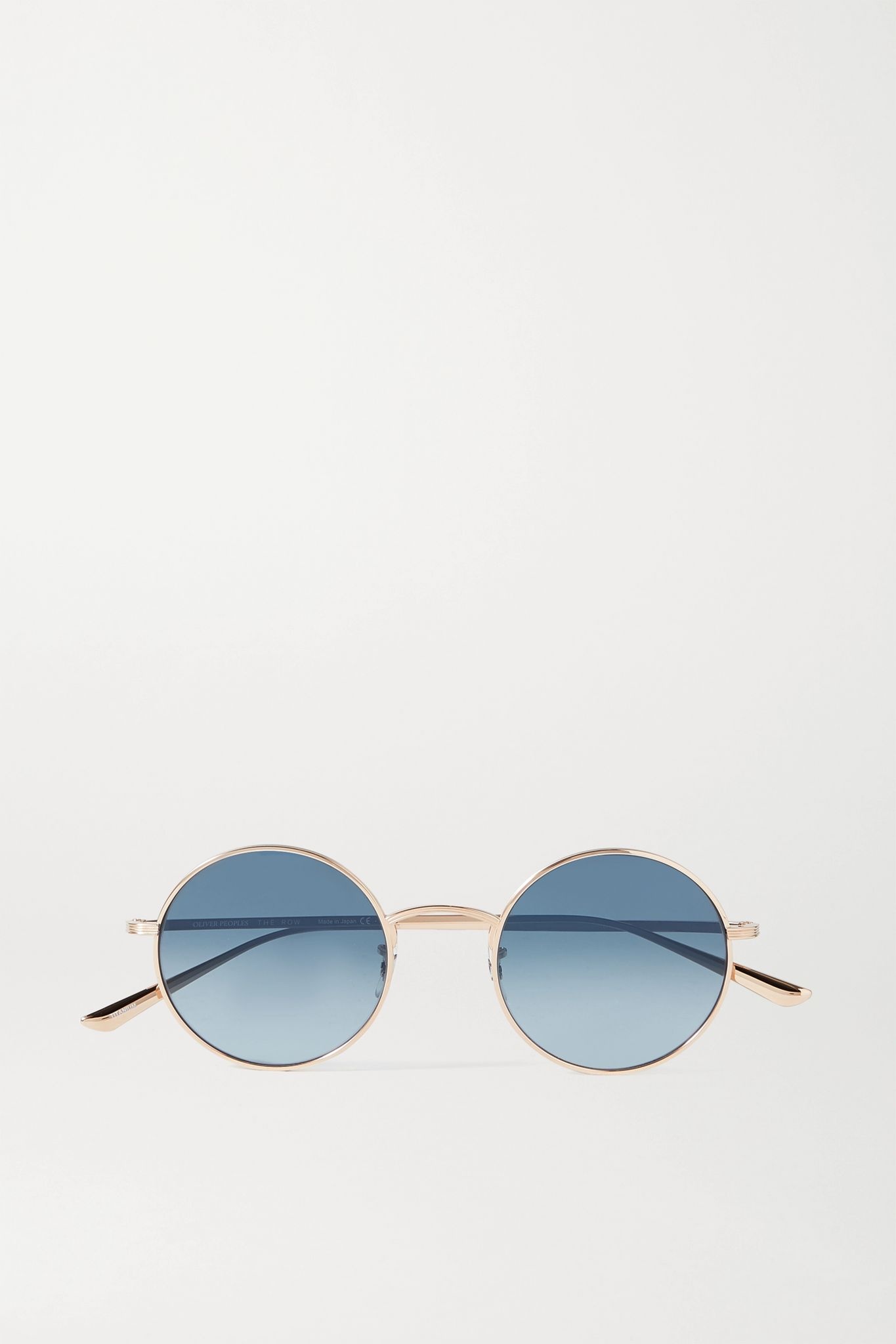 + Oliver Peoples After Midnight round-frame gold-tone sunglasses - 1