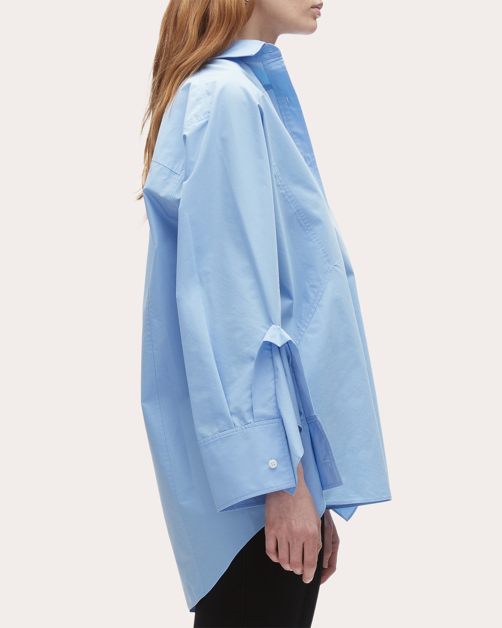 Oversized Ruffle-Trimmed Cotton Blend Shirt - 3