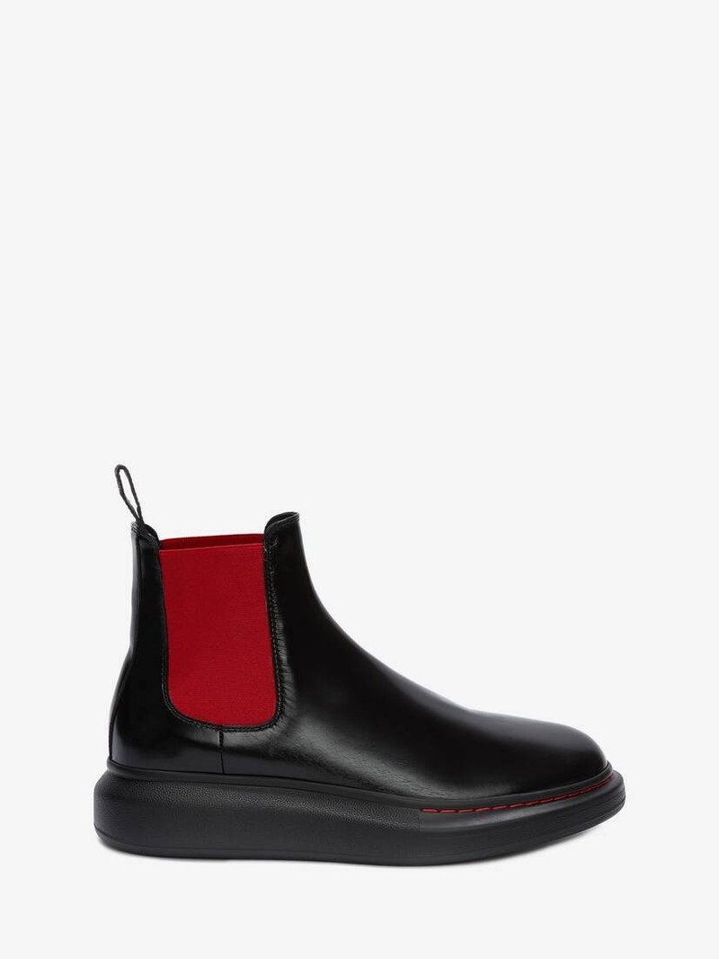 Hybrid Chelsea Boot in Black/red - 1