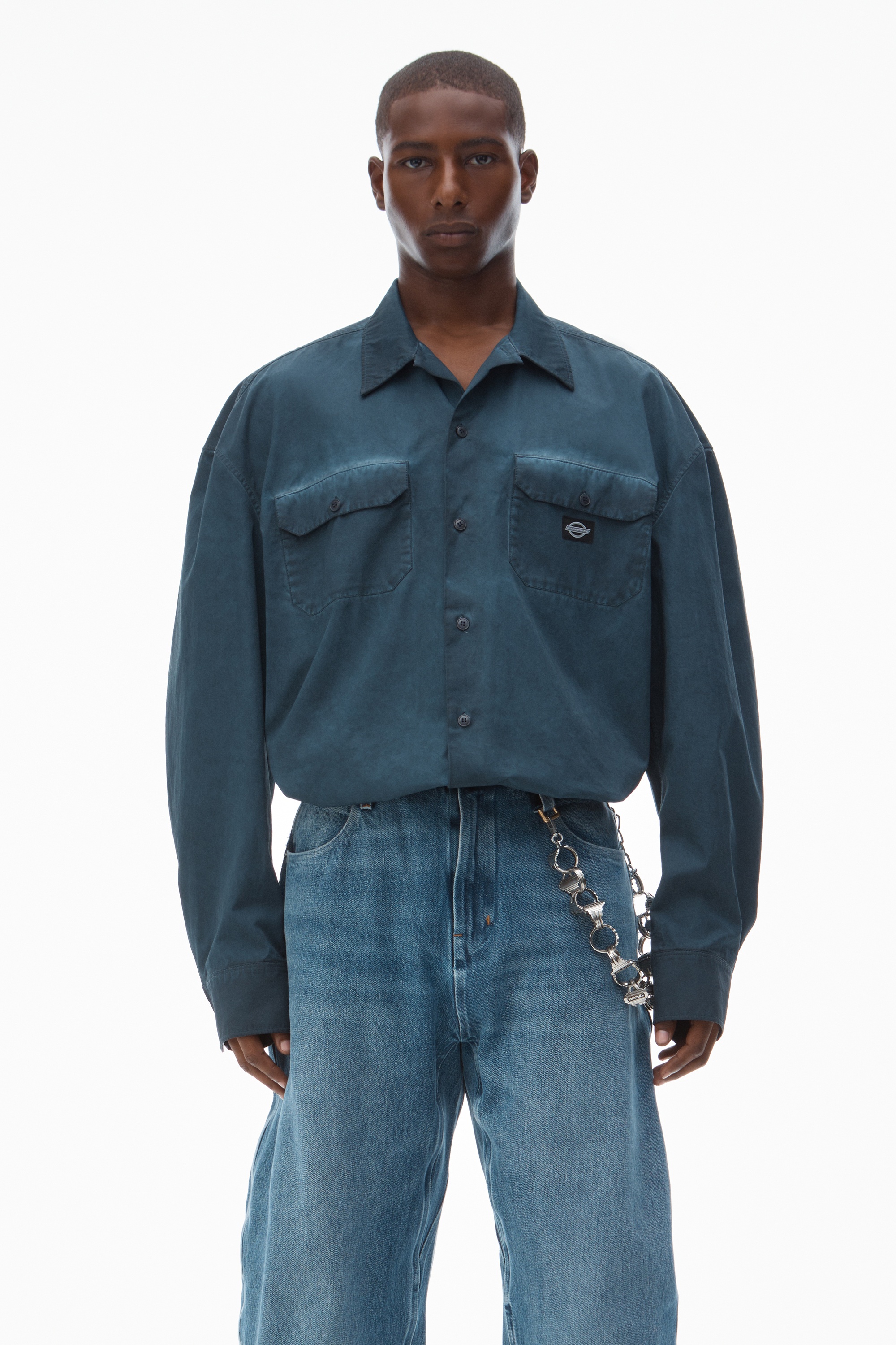 Oversized Workwear Shirt in Cotton - 2