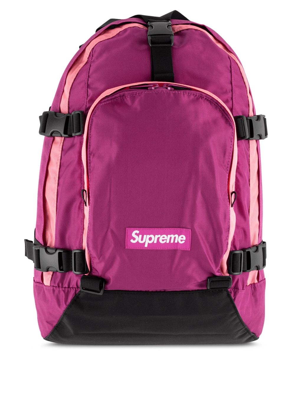 logo print backpack - 1