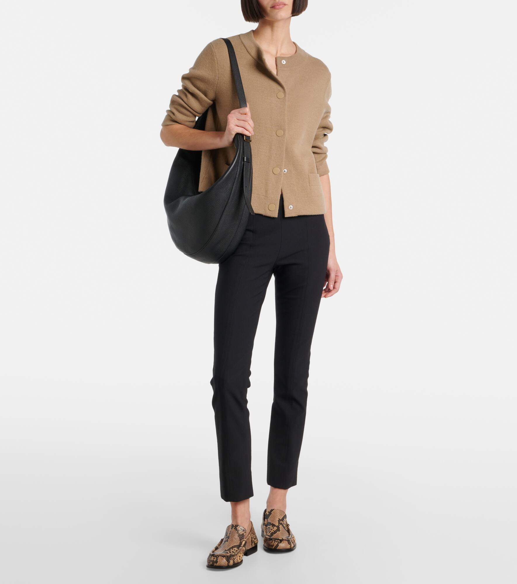 Shrunken wool and cashmere cardigan - 2