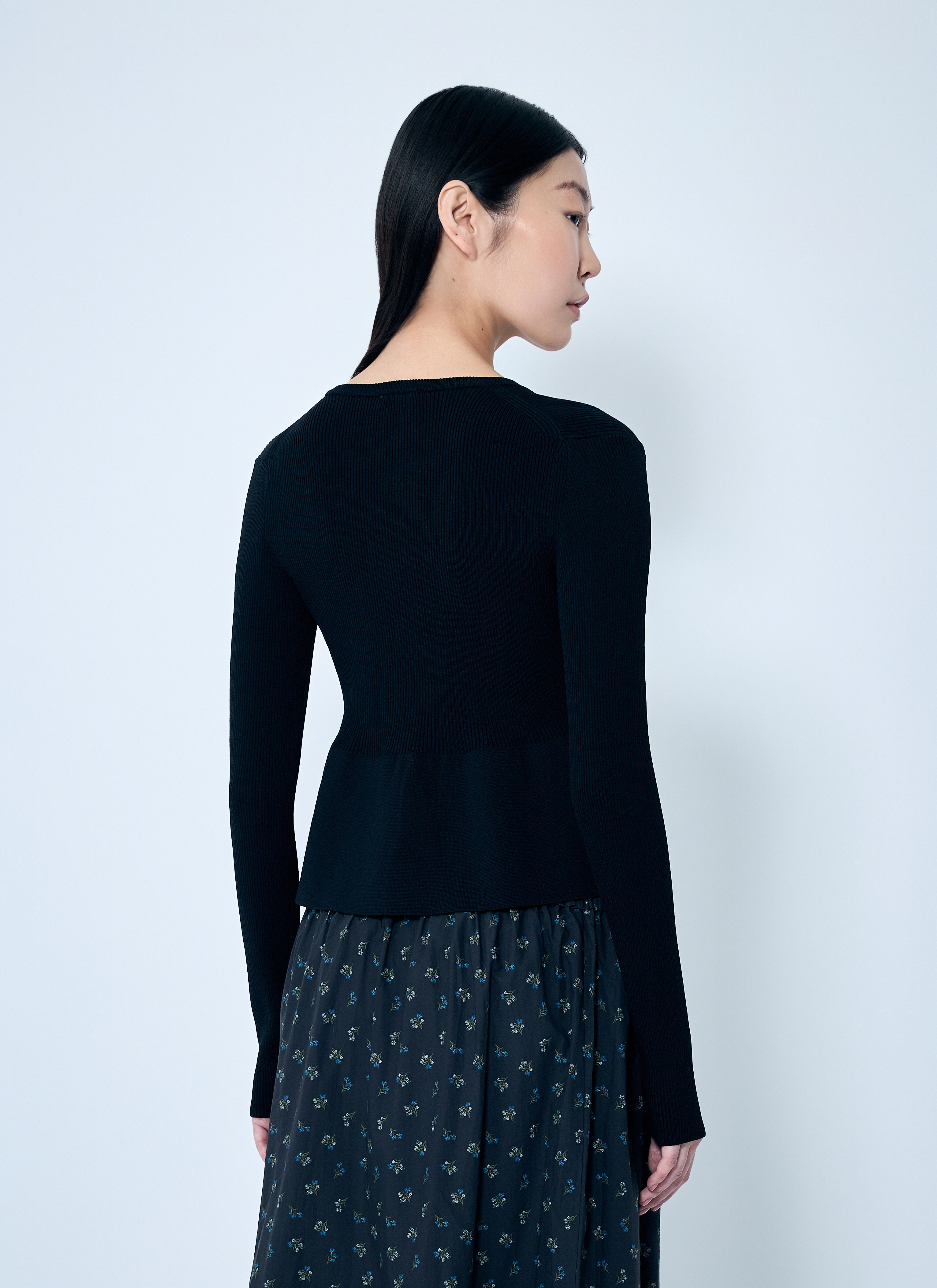 Rib Knit Tie-String Cardigan - 4