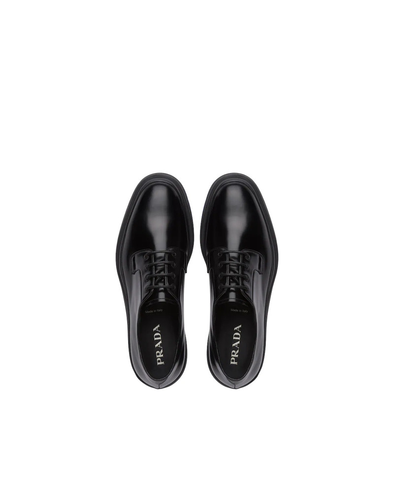 Brushed leather laced Derby shoes 4