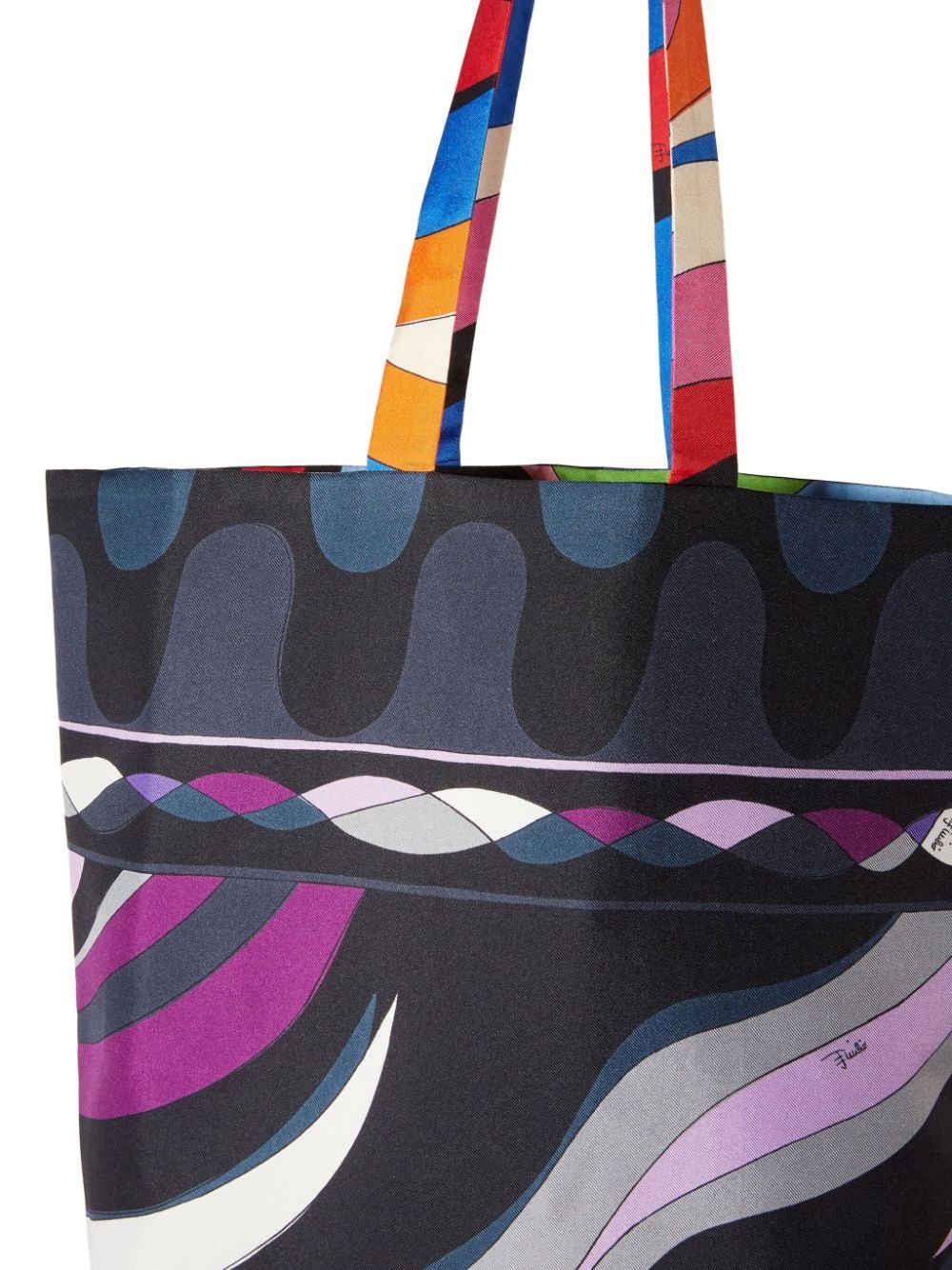 Gallery reversible silk tote bag - 4