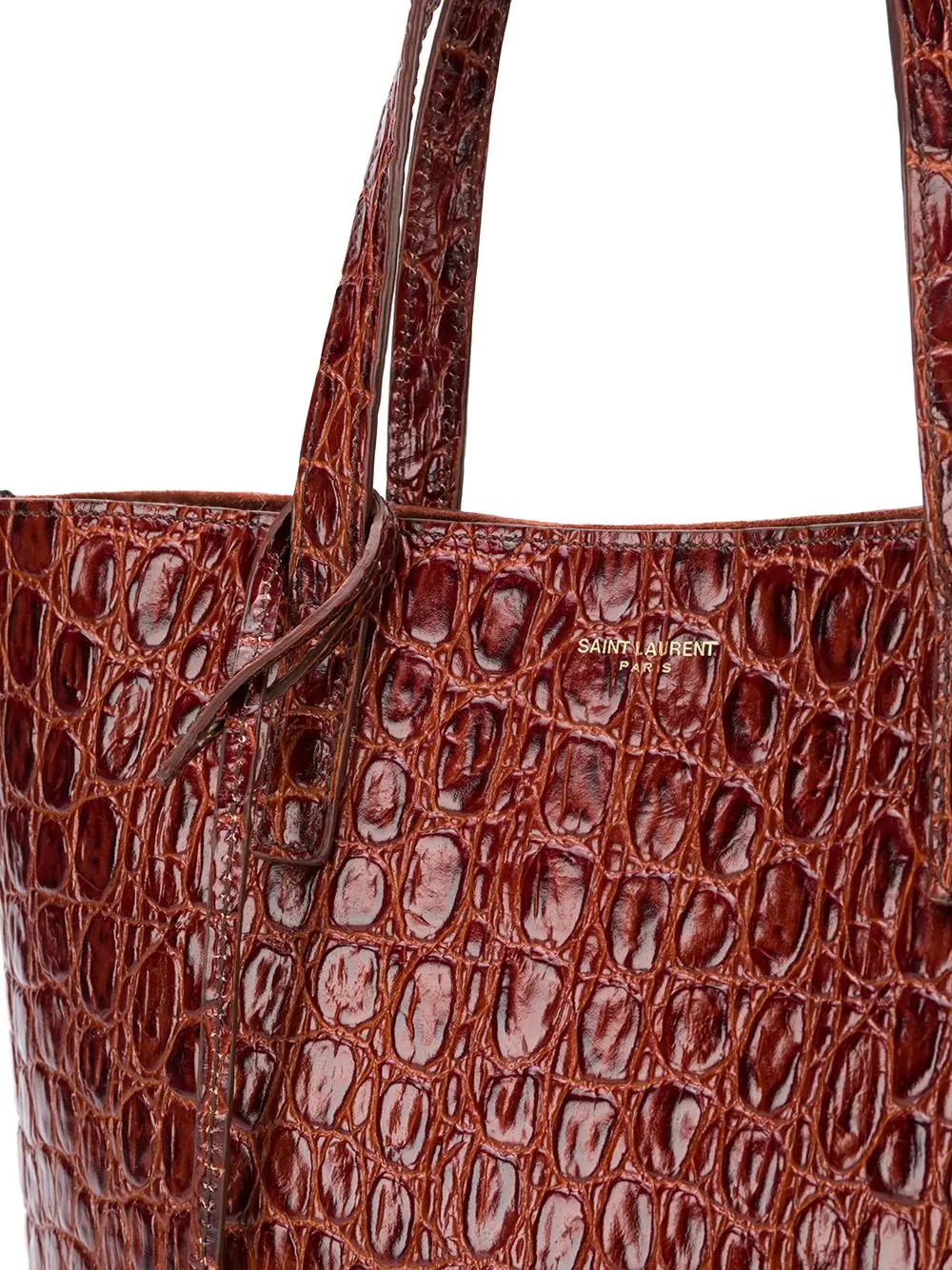 crocodile-effect shopping bag  - 4