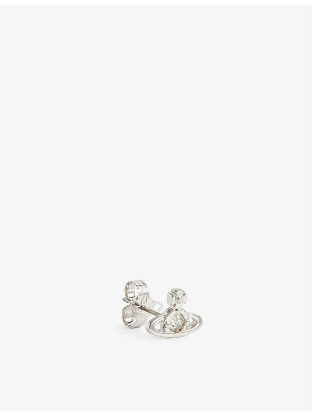 Solitaire brass single stud earring - 2