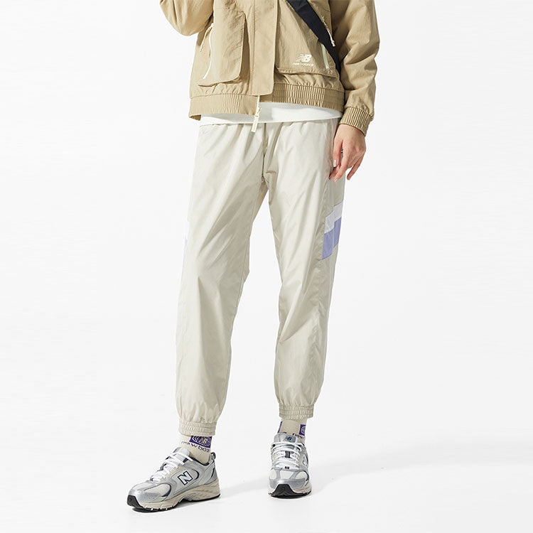 New Balance Sportswear Pants 'Beige Blue' 5TC17133-BEI - 4