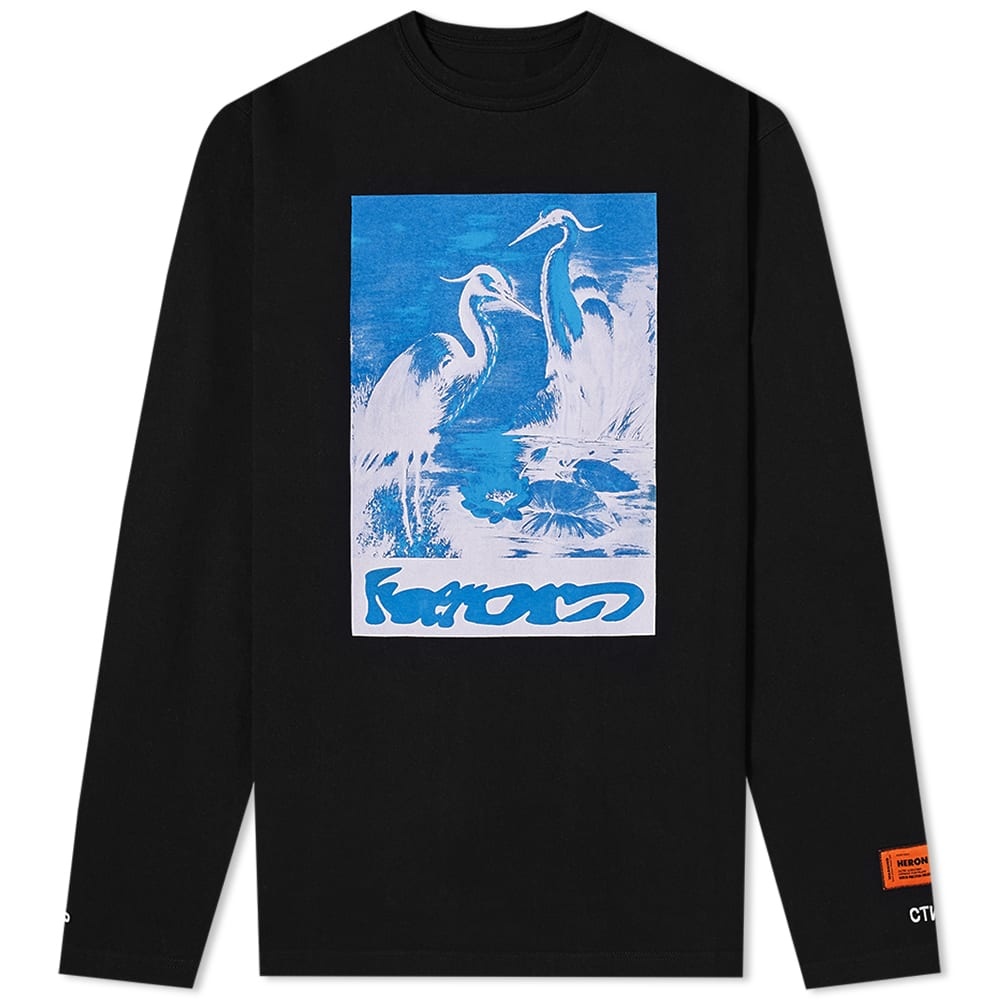 Heron Preston Long Sleeve Oversized Herons Captcha Tee - 1