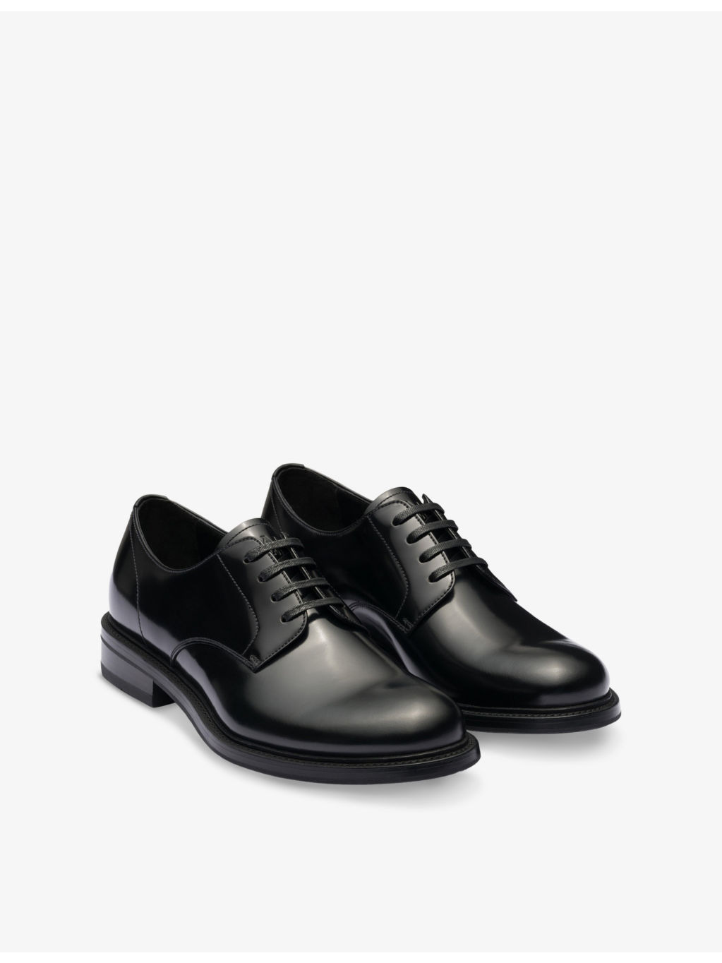 Brushed Leather Lace-Up Shoes - 3