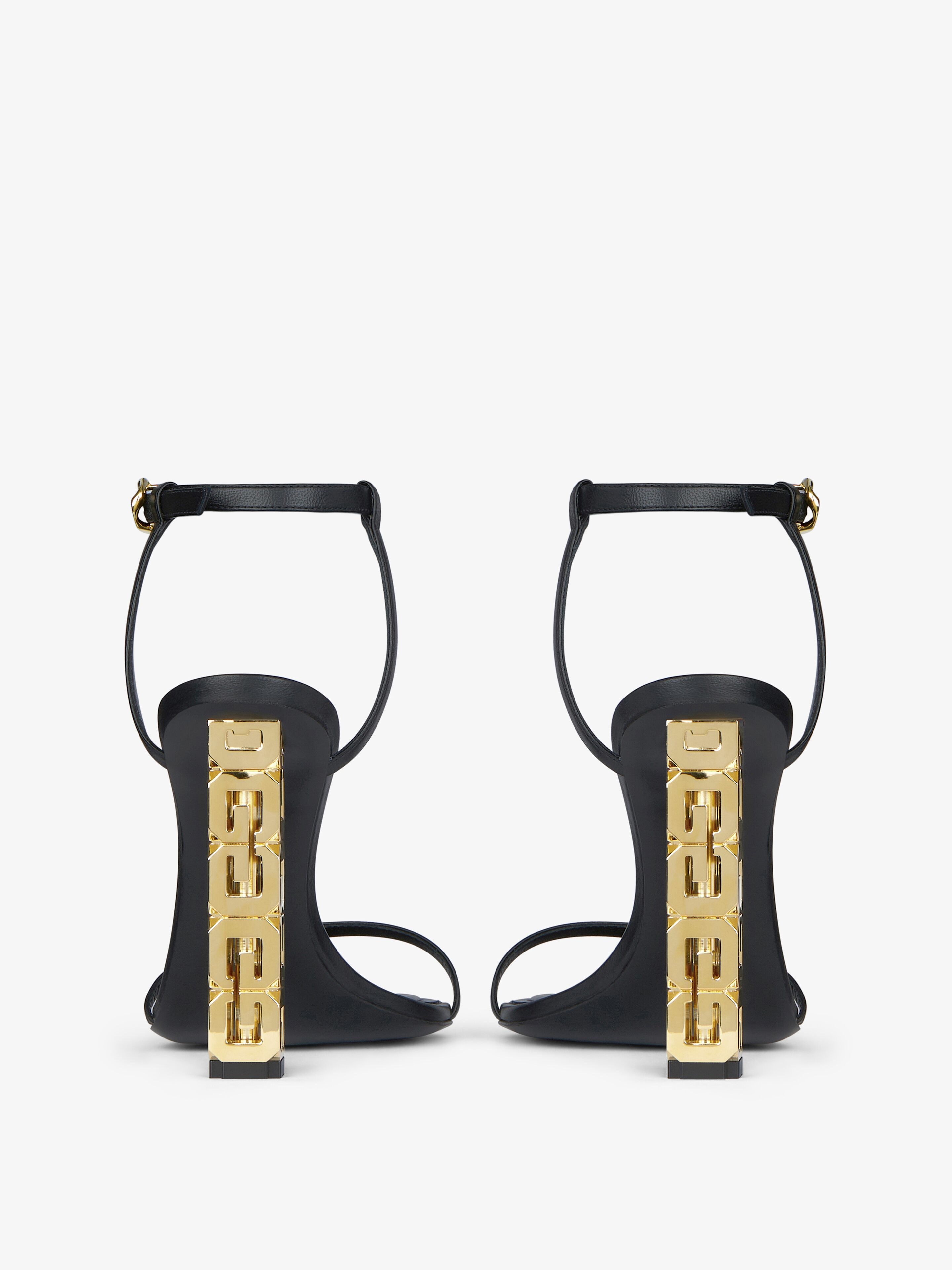 G CUBE SANDALS IN LEATHER - 6