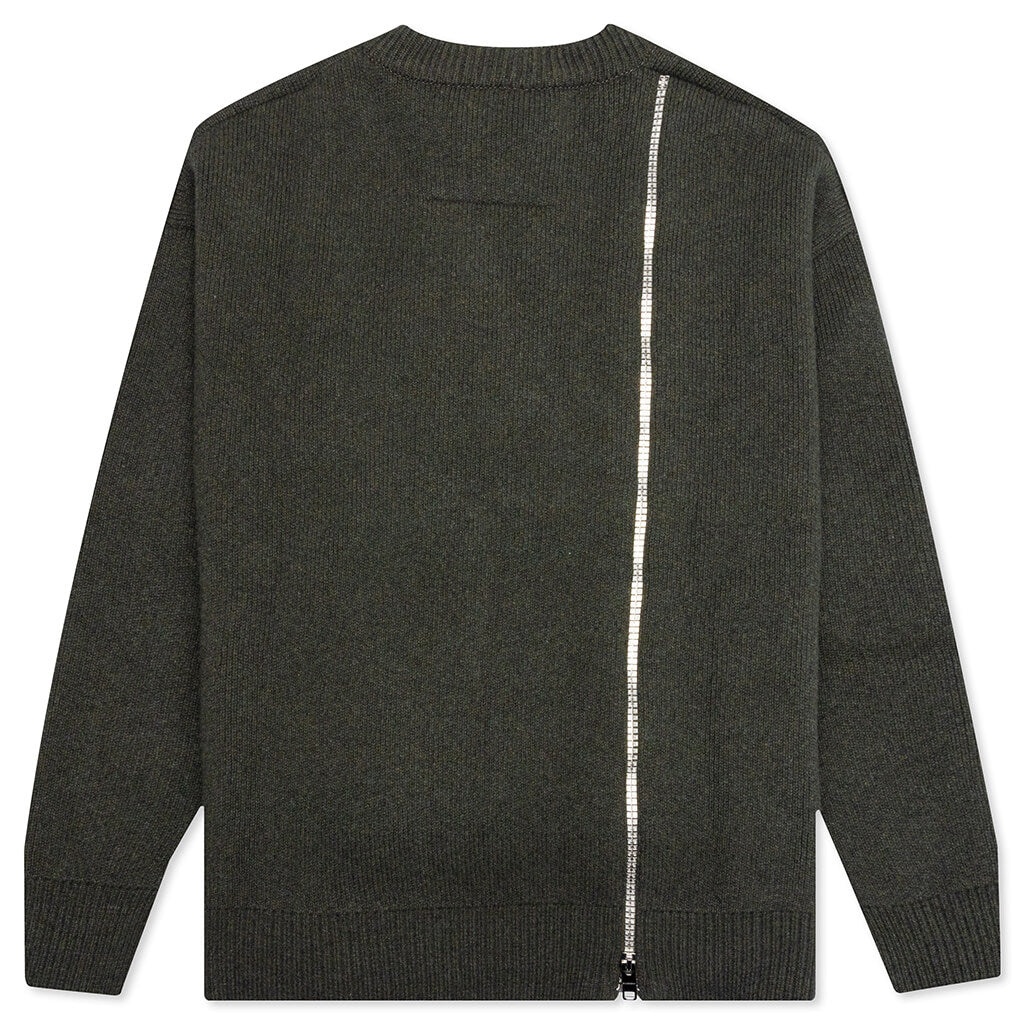 GIVENCHY OVERSIZED CREW NECK SWEATER - DARK GREEN - 2
