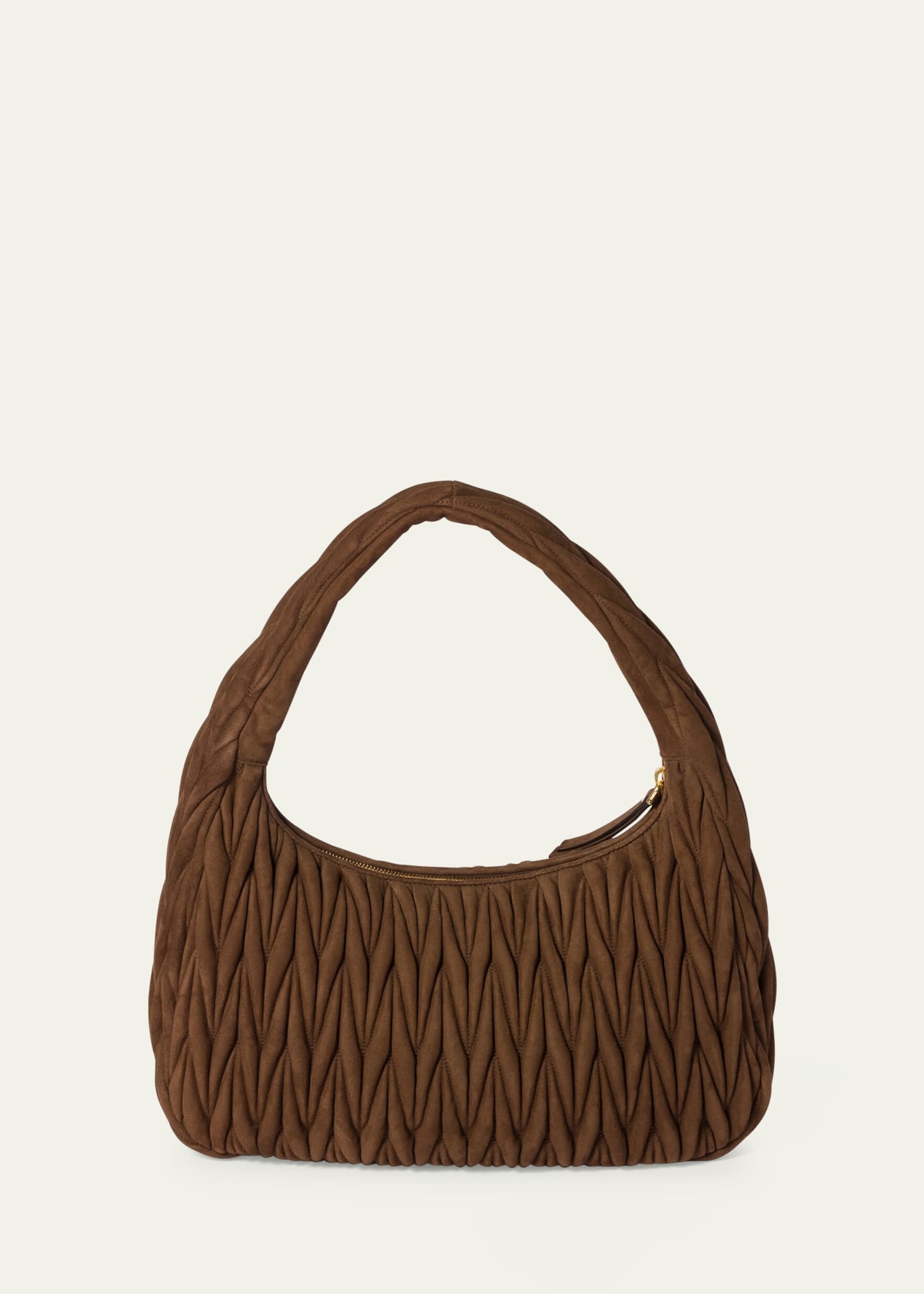 Wander Matelassé Suede Hobo Bag - 3