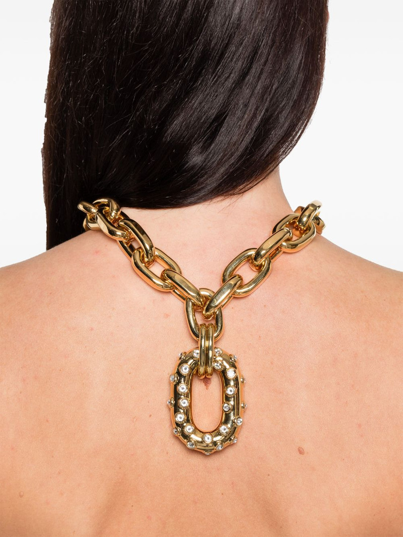 rabanne crystal-embellished chain necklace outlook