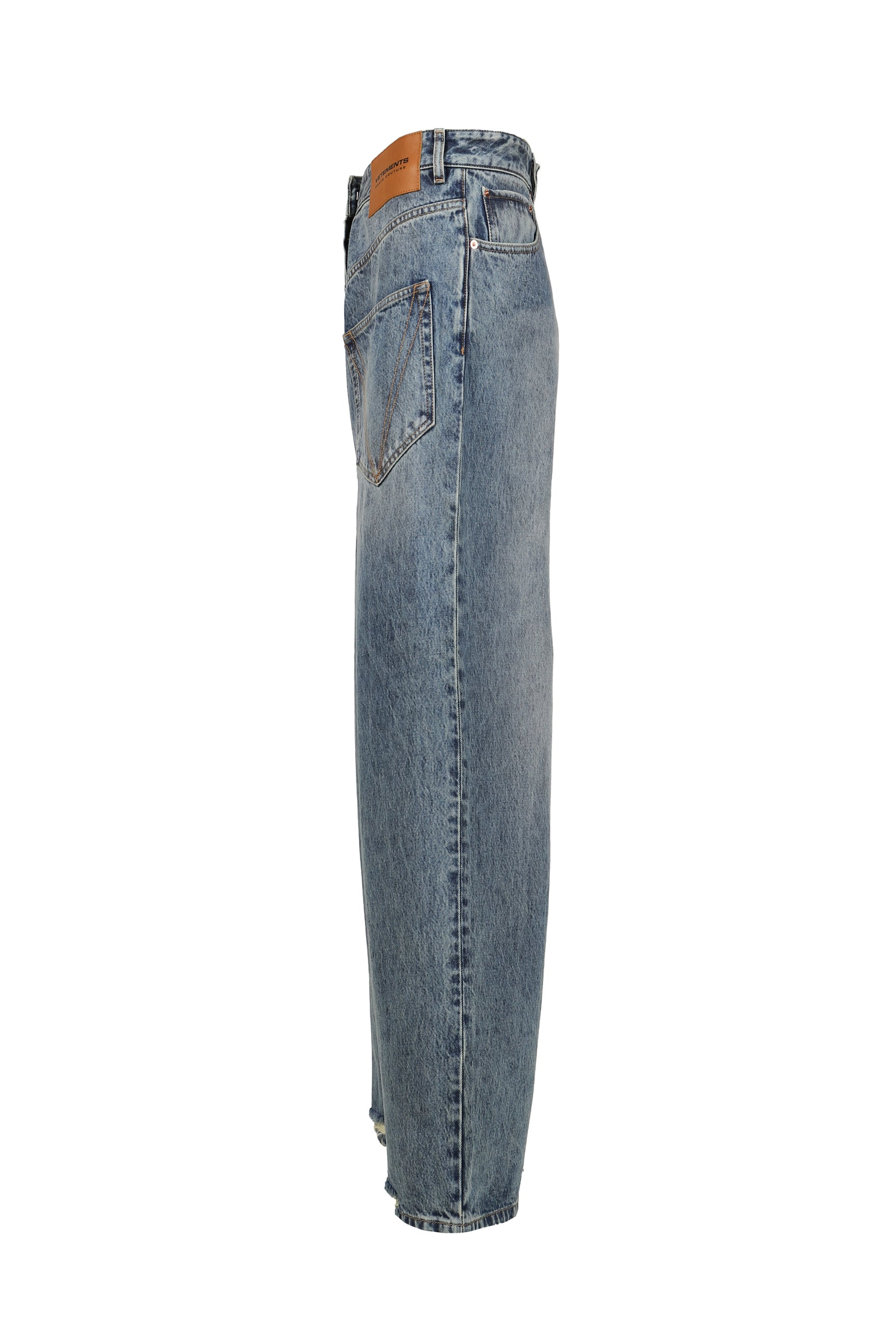 BACK TO FRONT JEANS M / DISTRESSED BLU - 3