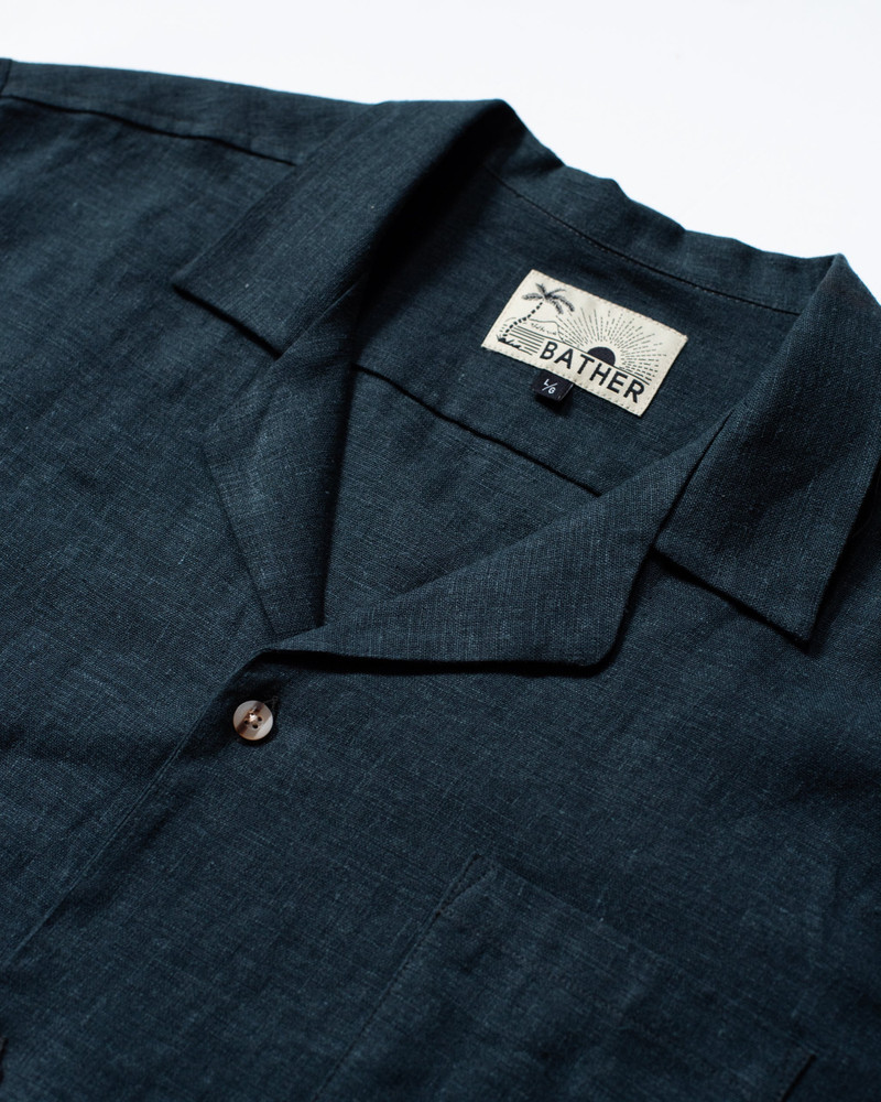 Navy Linen Traveler Shirt 3
