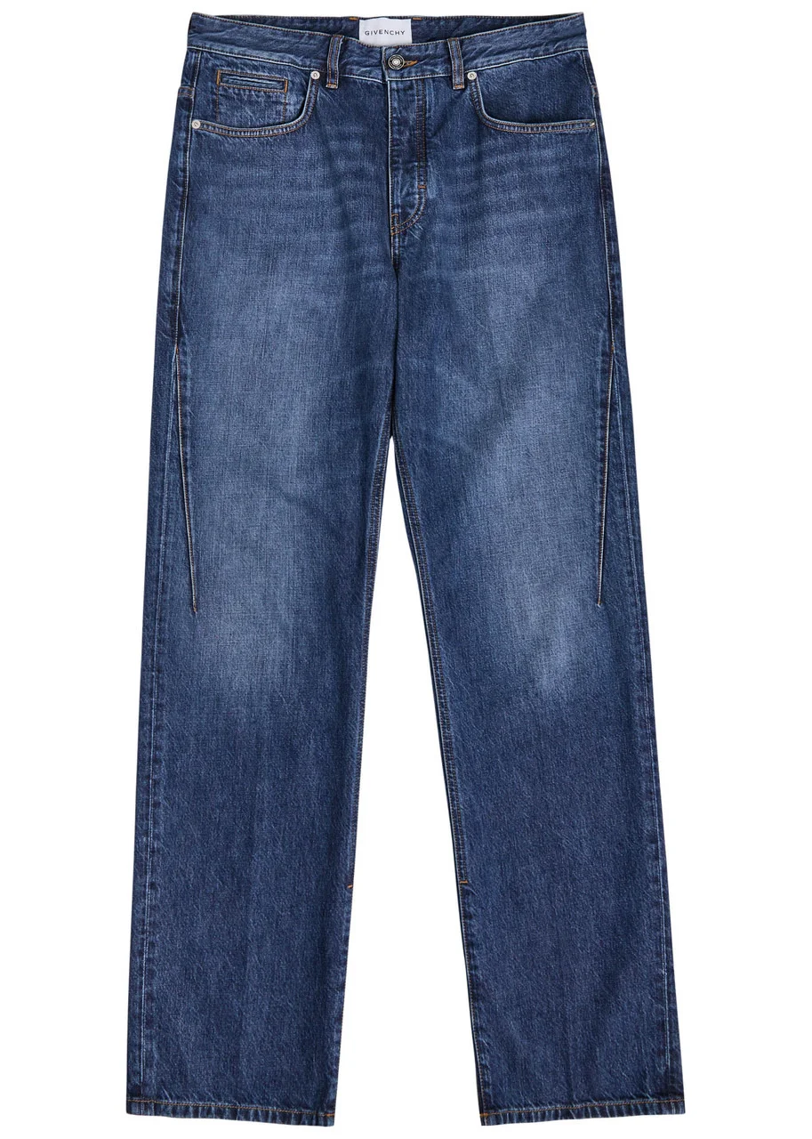 Givenchy Logo-embroidered Straight-leg Jeans - 1