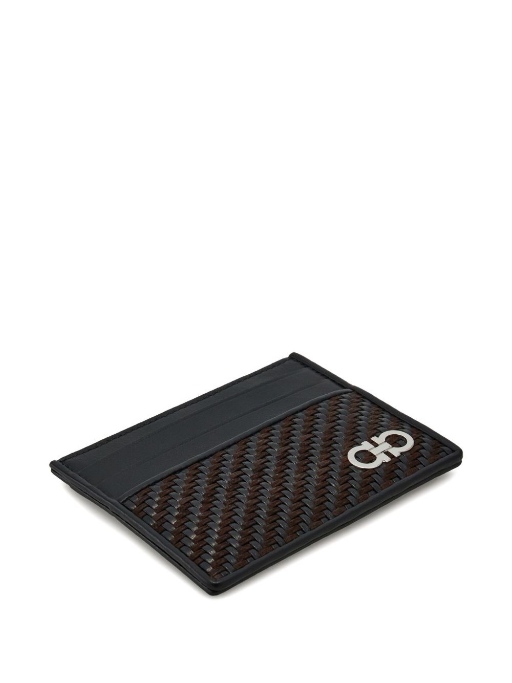 woven leather cardholder - 3