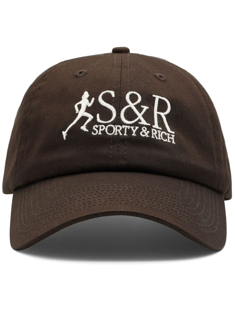 logo-embroidered cotton-twill cap 1