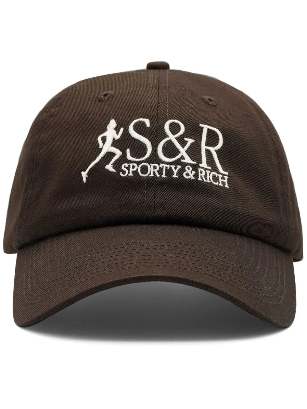 logo-embroidered cotton-twill cap - 1