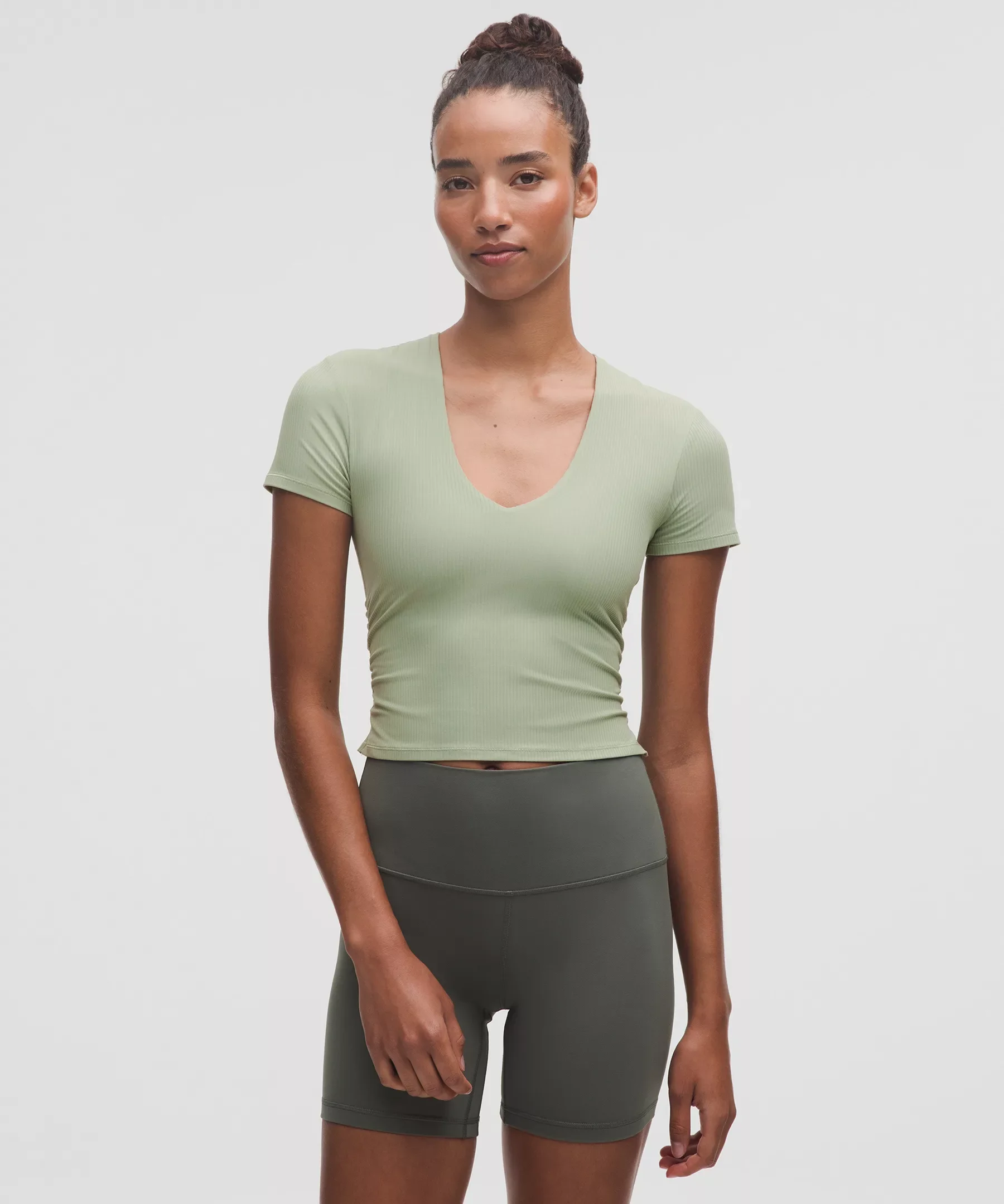 All It Takes Ribbed Nulu V-Neck T-Shirt *B–D Cups - 1