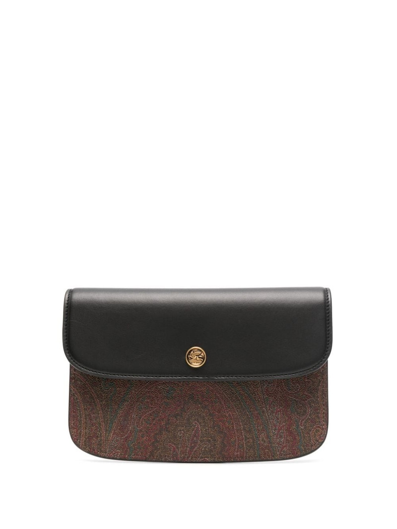 Pegaso-motif leather clutch 1