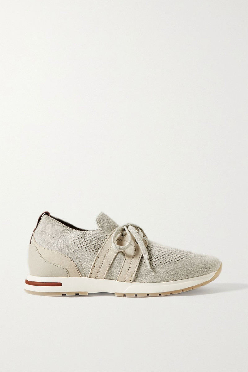 Loro Piana 360 Lp Flexy Walk suede and leather-trimmed wool sneakers outlook