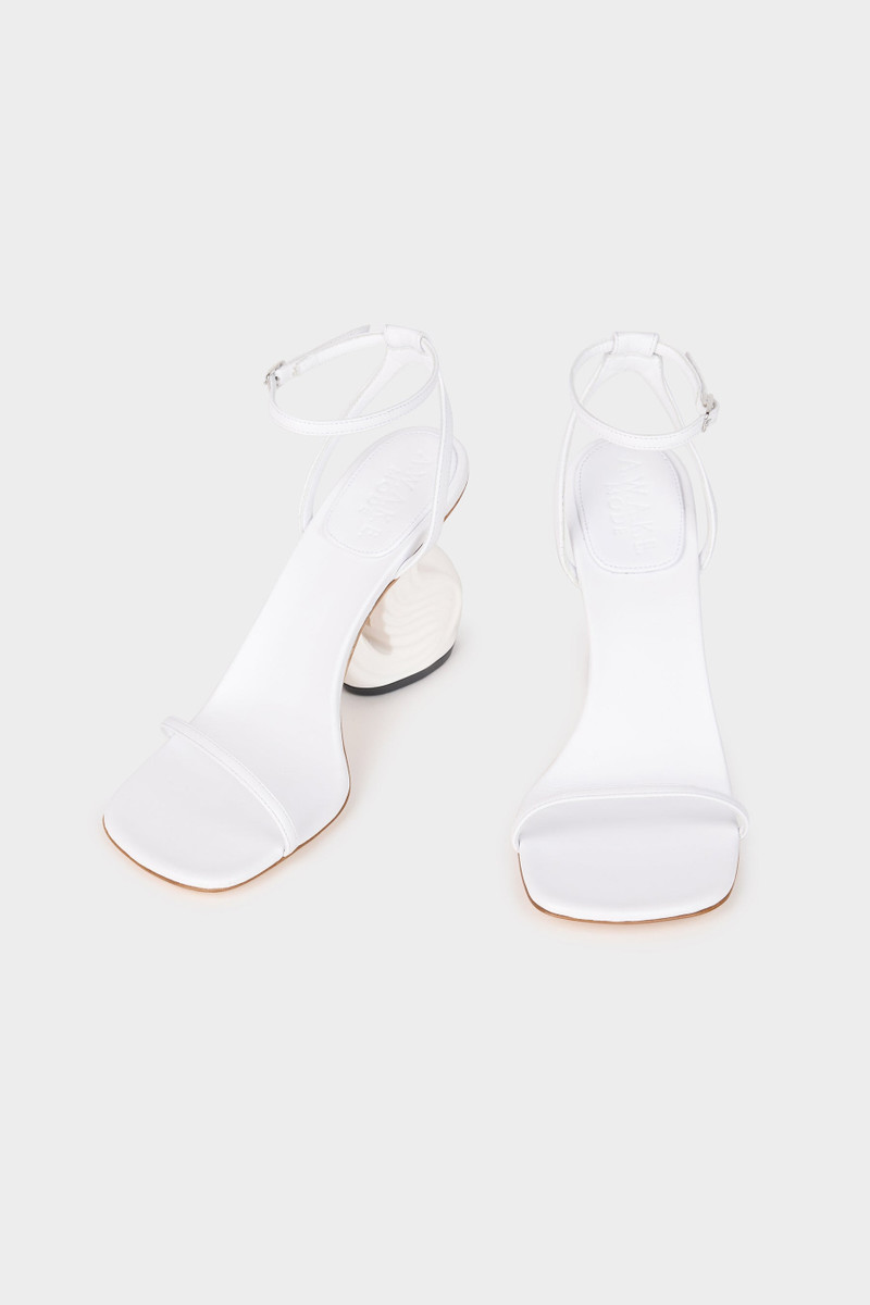 A.W.A.K.E. MODE BETA SHOES WITH SWAN HEEL WHITE outlook