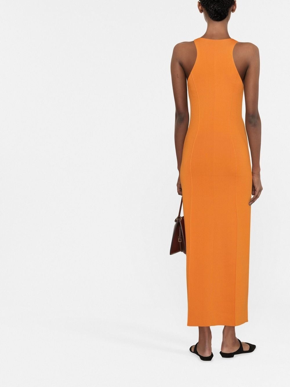 sleeveless fitted midi dress - 3