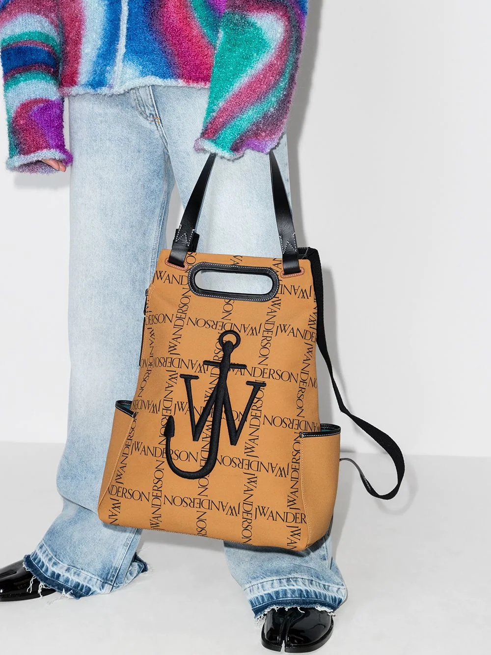 Anchor logo-print backpack - 6