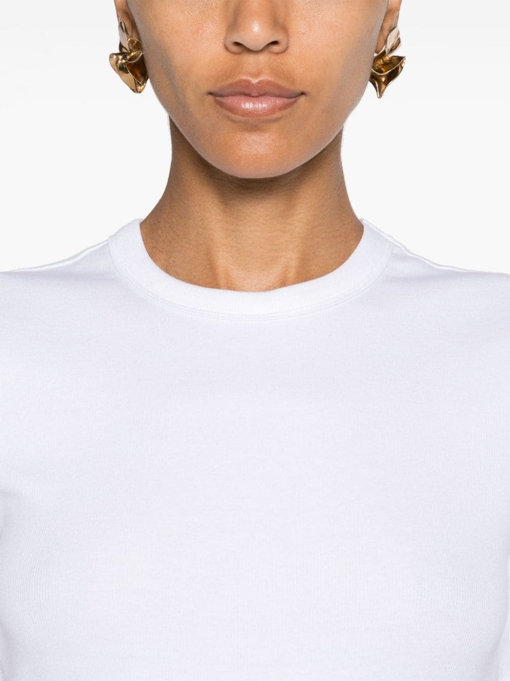 ribbed cotton T-shirt - 5