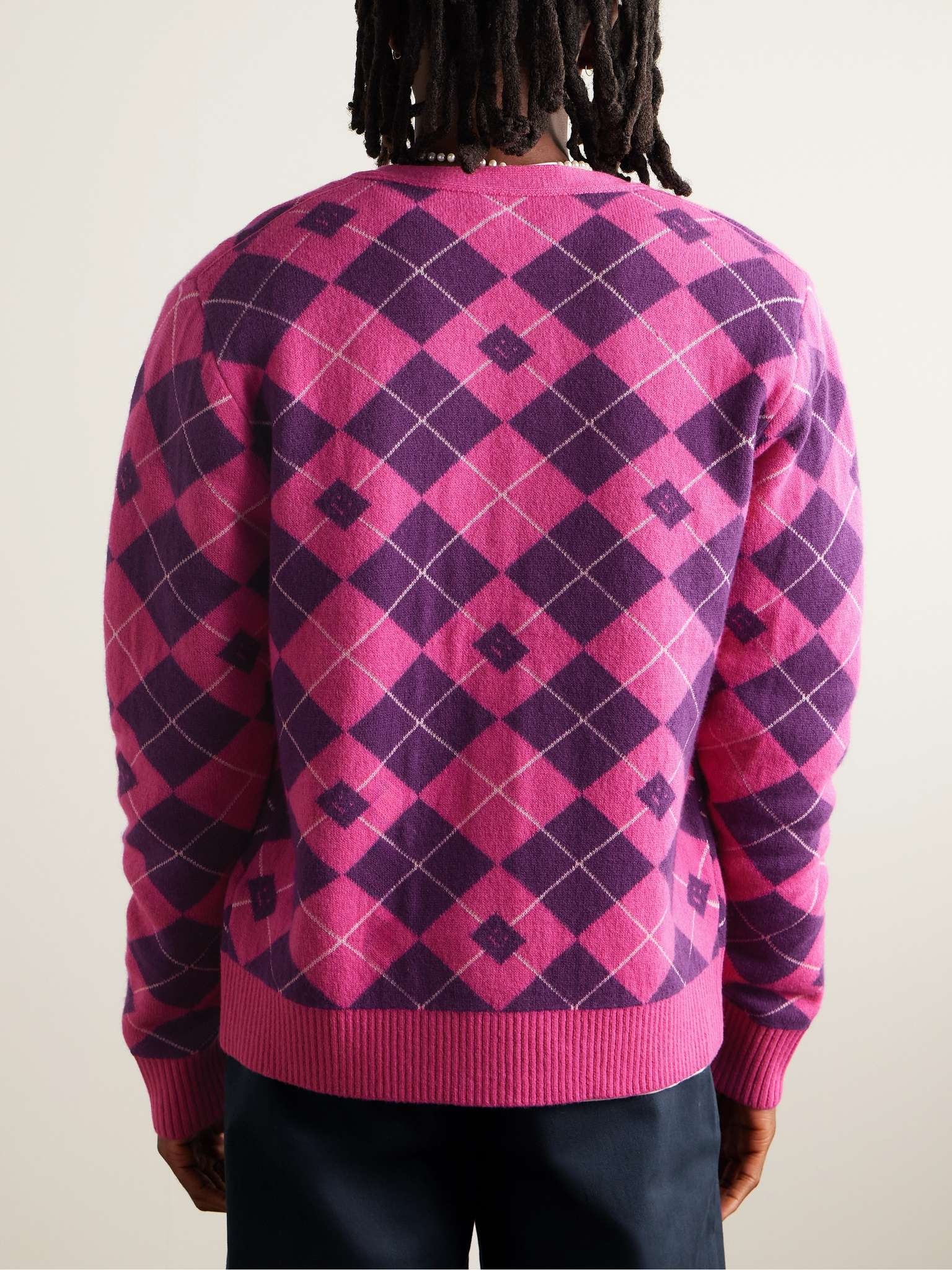 Kwanny Argyle Wool-Blend Jacquard-Knit Cardigan - 4