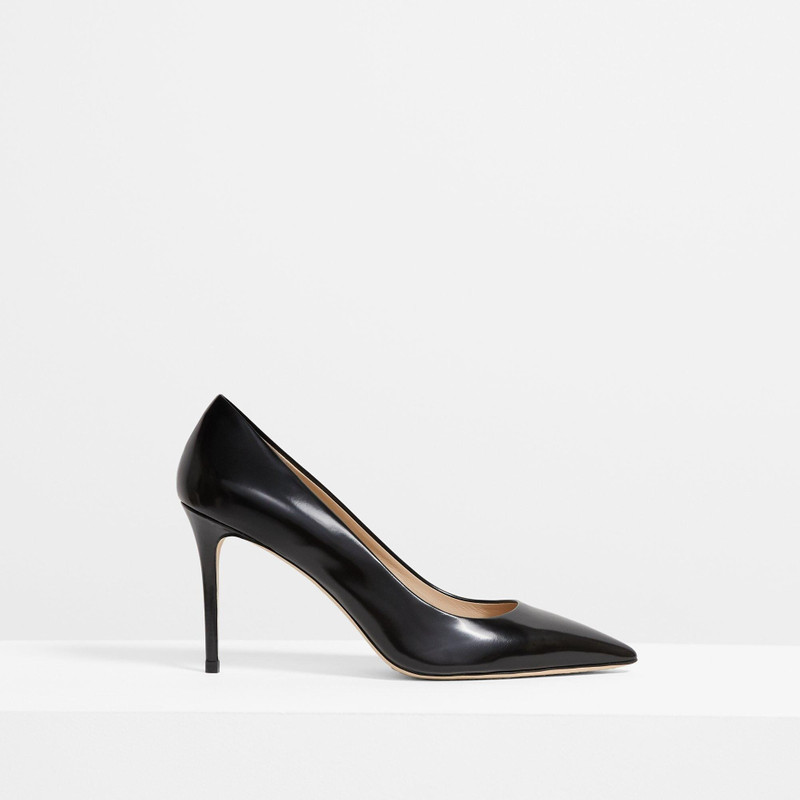 City Pump in Brushed Leather 1