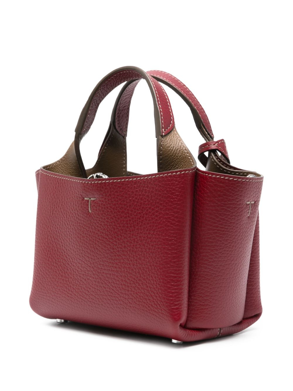 micro leather tote bag - 3