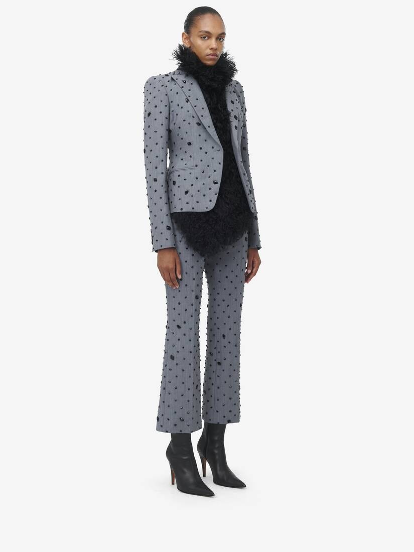 Cosmic Stone Embroidery Single-breasted Jacket - 4