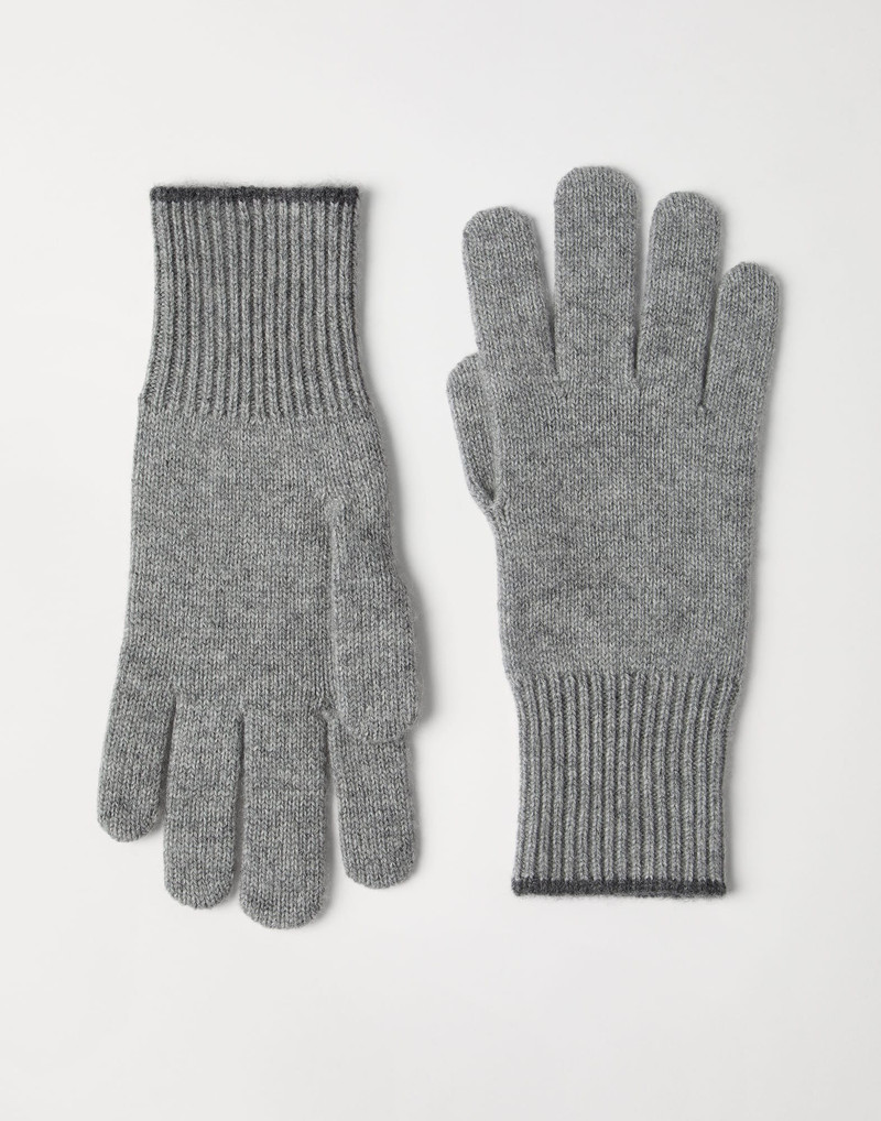 Cashmere knit gloves - 1