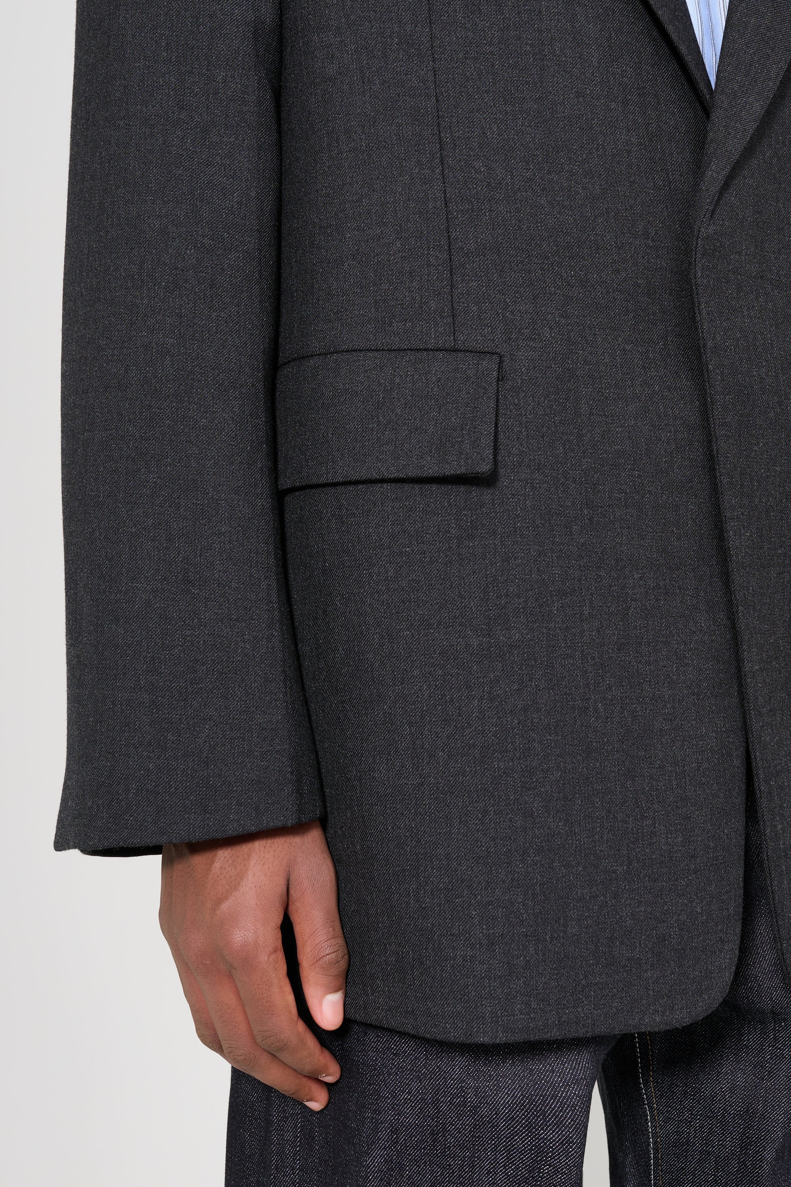 JIL SANDER PADDED SUIT JACKET CHARCOAL - 6
