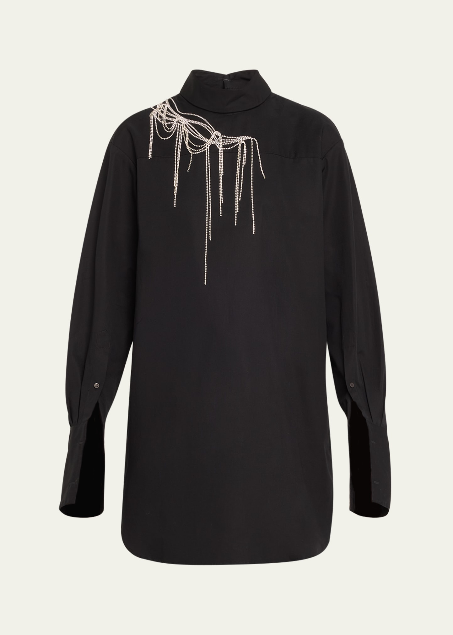 Corso Embellished Oversize Cotton Shirt - 1